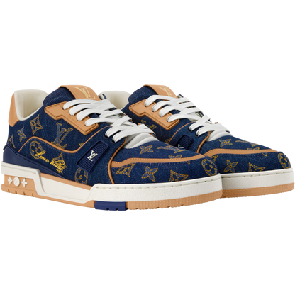 LV Trainer '#54 Signature - Navy Monogram'