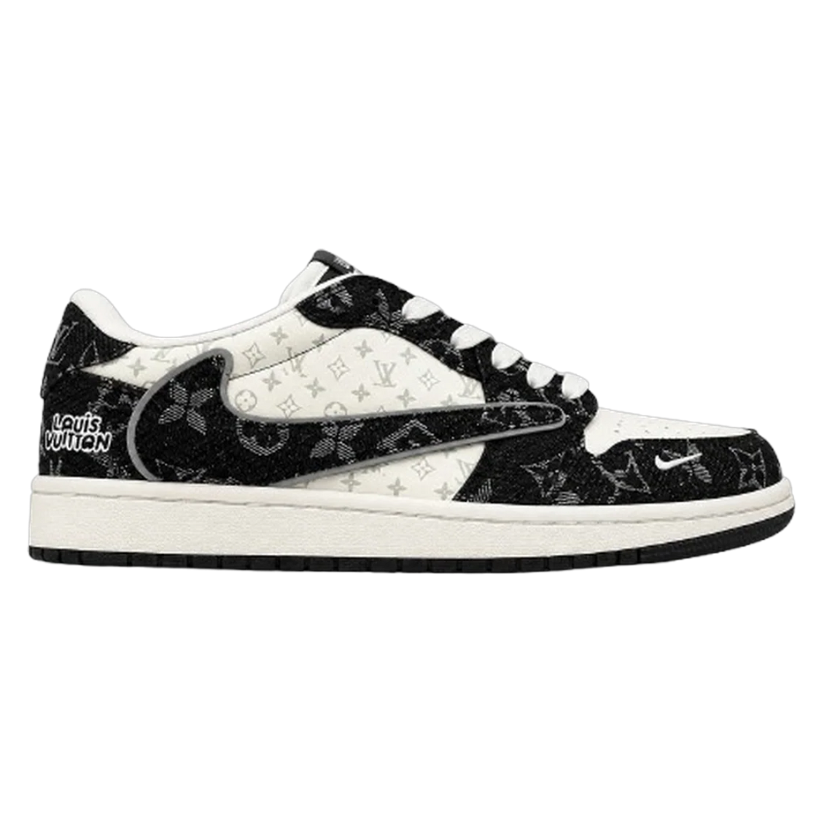 AJ 1 Low x Travis Scott x LV 'Black Monogram'