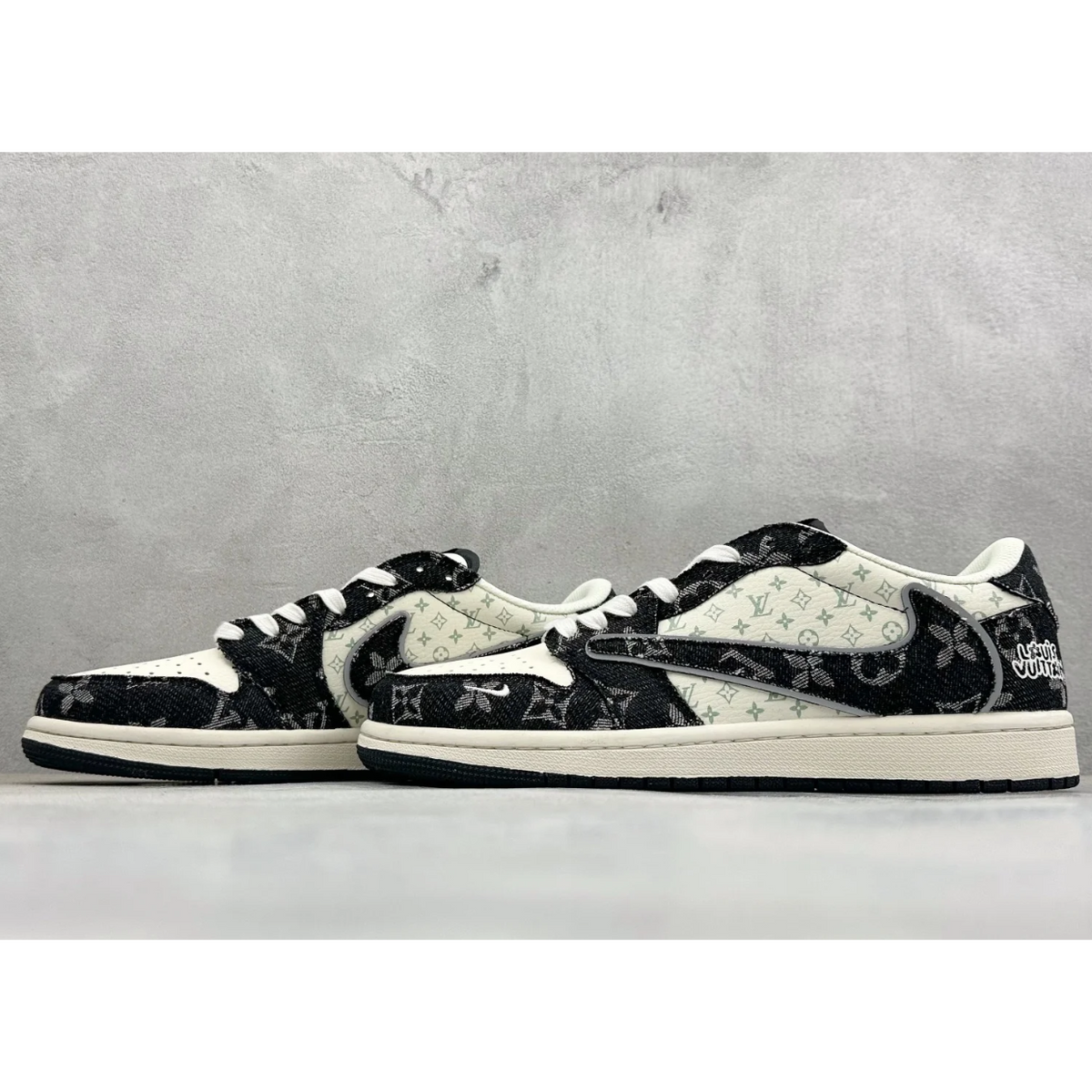 AJ 1 Low x Travis Scott x LV 'Black Monogram'