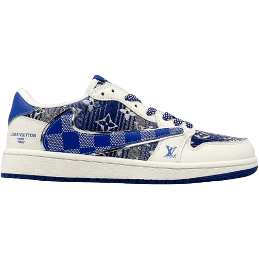 AJ 1 Low x Travis Scott x LV 'Blue Monogram'