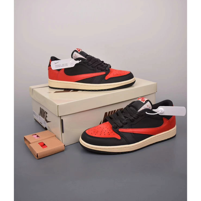 AJ 1 Retro Low x Travis Scott 'Bred' Customs