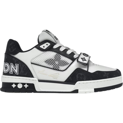 LV Trainer Velcro Strap 'Black Monogram Denim'