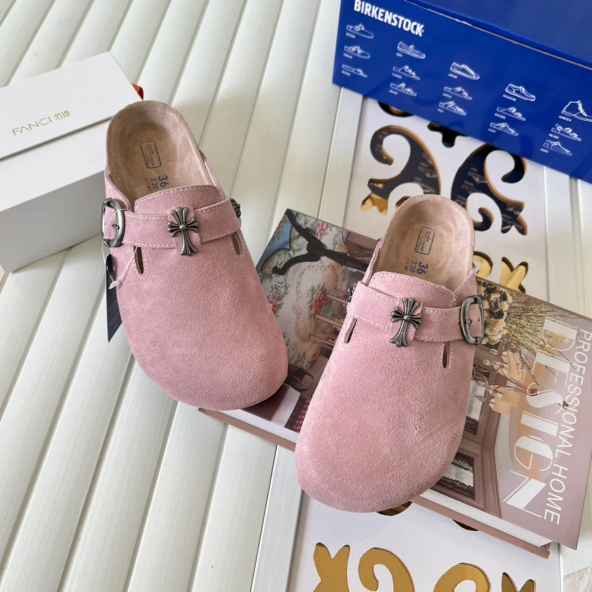 Chrome H. x Birkenstocks 'Shy Pink'
