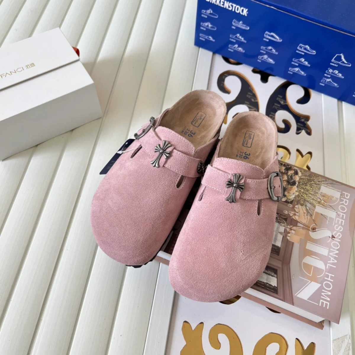 Chrome H. x Birkenstocks 'Shy Pink'