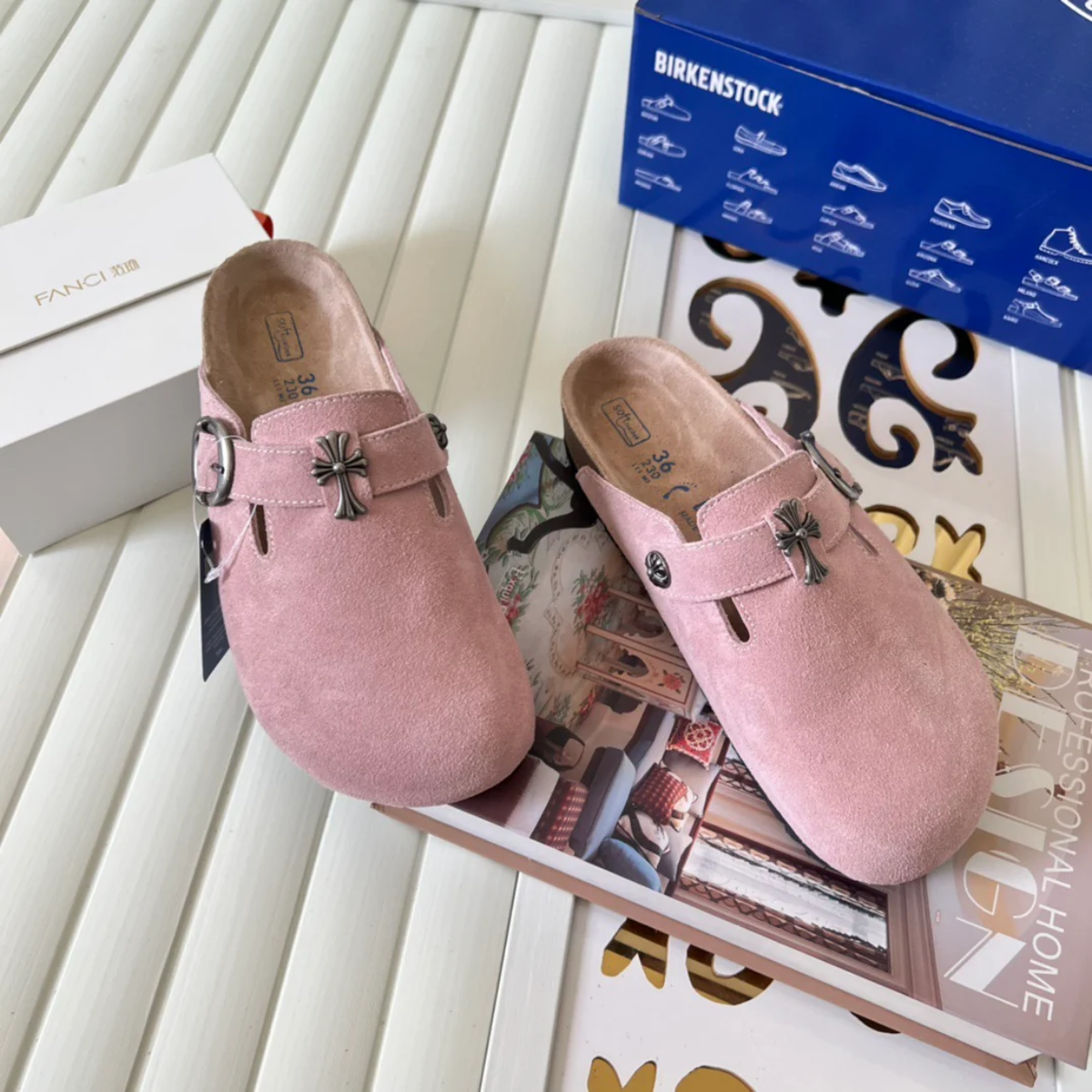 Chrome H. x Birkenstocks 'Shy Pink'