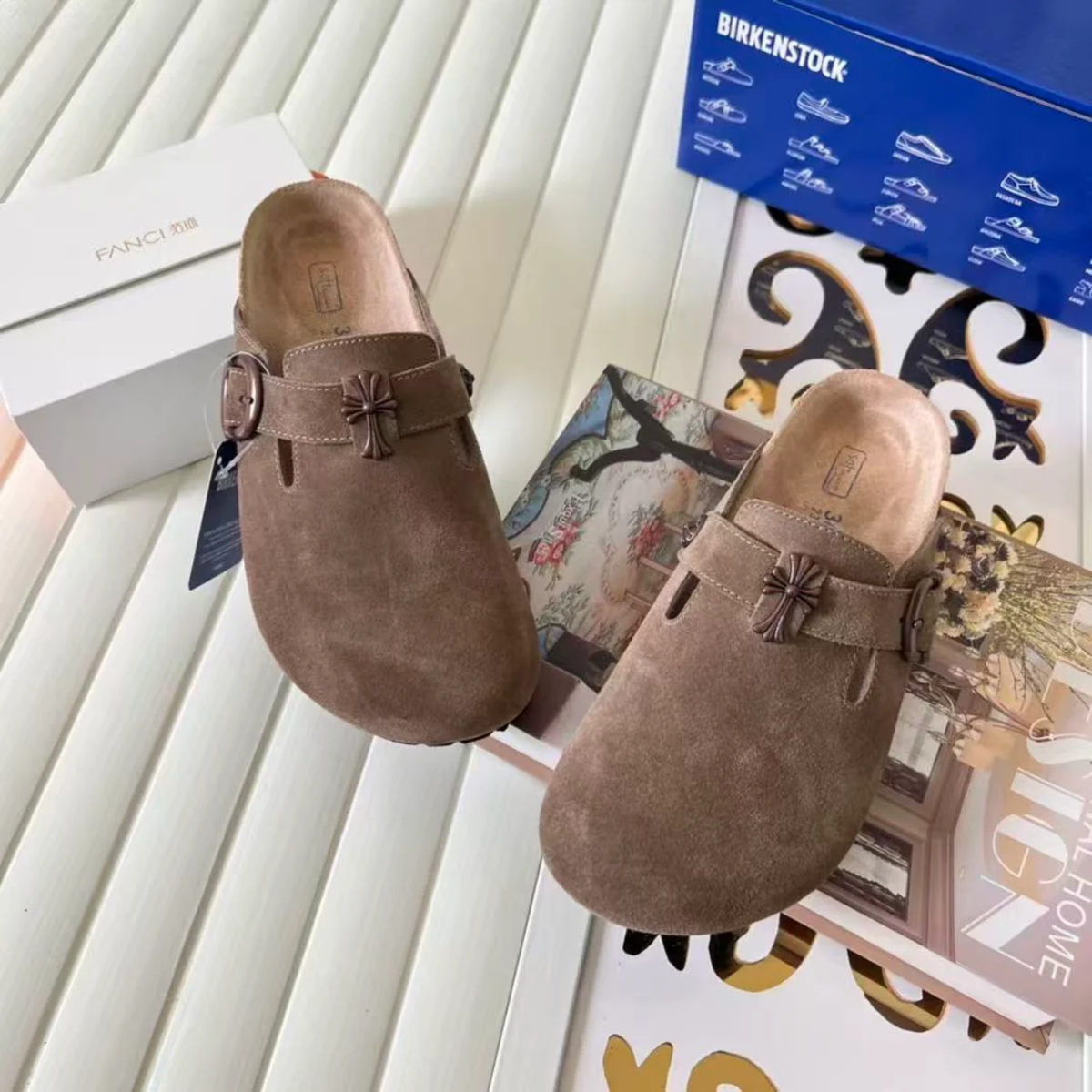 Chrome H. x Birkenstocks 'Taupe Haze'