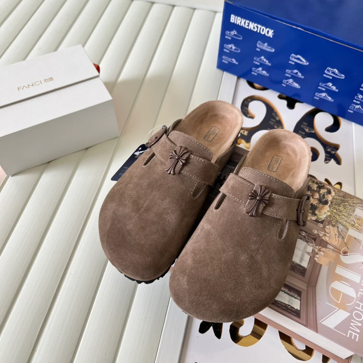 Chrome H. x Birkenstocks 'Taupe Haze'